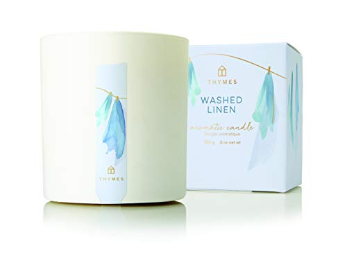 Thymes Washed Linen Candle